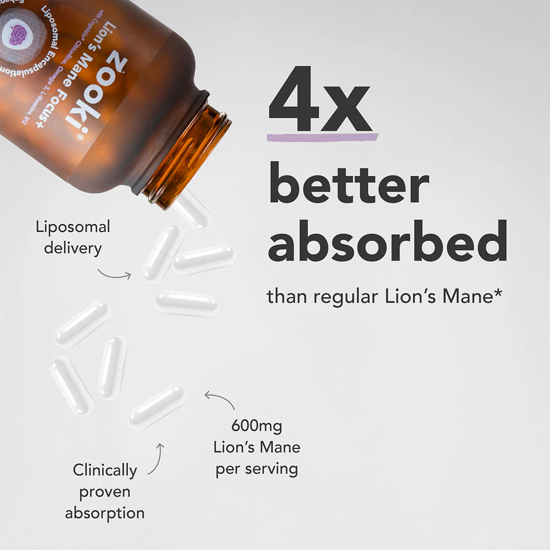 Lion's Mane Focus+, Liposomal Capsules - Image 3
